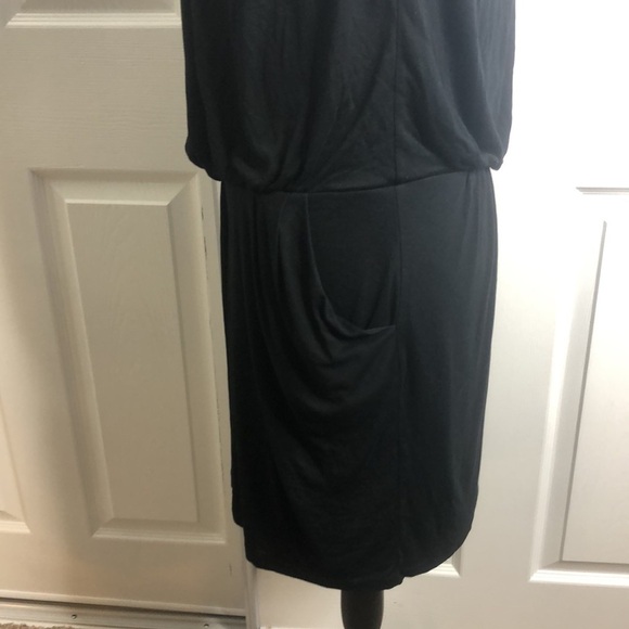 BCBG Maxazria Black Slouch Dress S Pockets - Picture 5 of 8